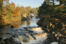 07-3797 Low Force Waterfall in Autumn River Tees Teesdale County Durham